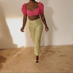 Vintage Mid rise Gingham Pants